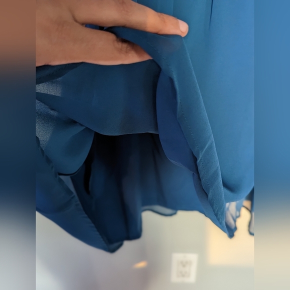 Modcloth Blue/teal flowy dress - Picture 9 of 12